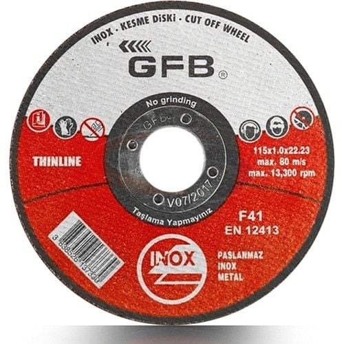GFB İNOX KESİCİ 115 X 1.0 X 22 MM
